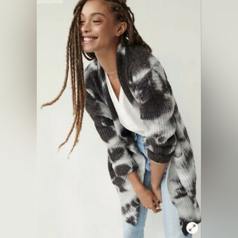 Anthropologie Avalon Tie Dye Cardigan